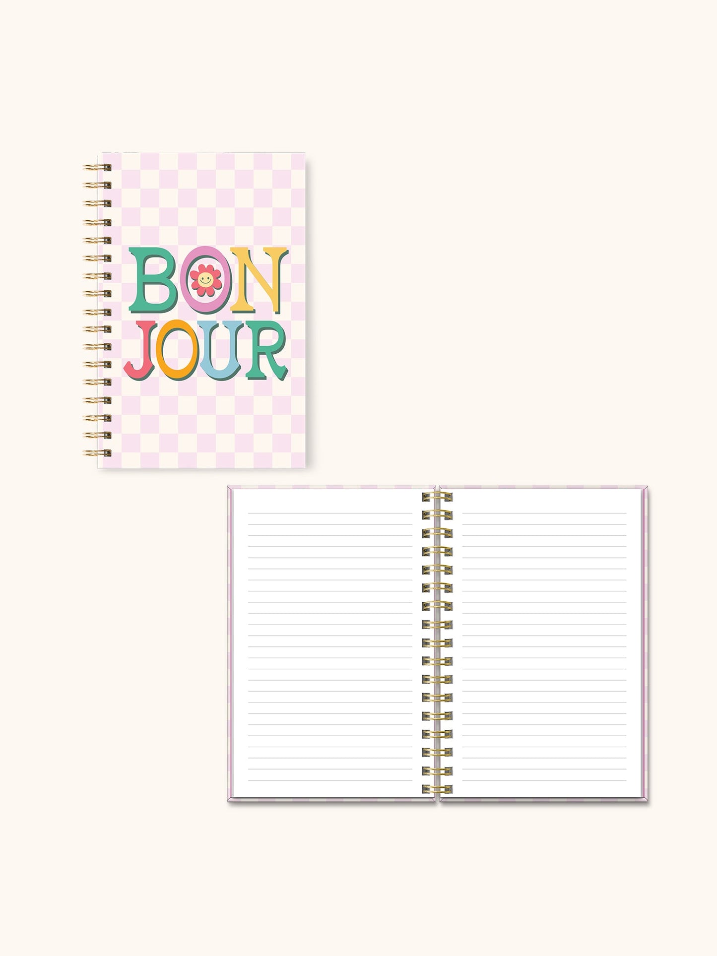 Bonjour Medium Spiral Notebook