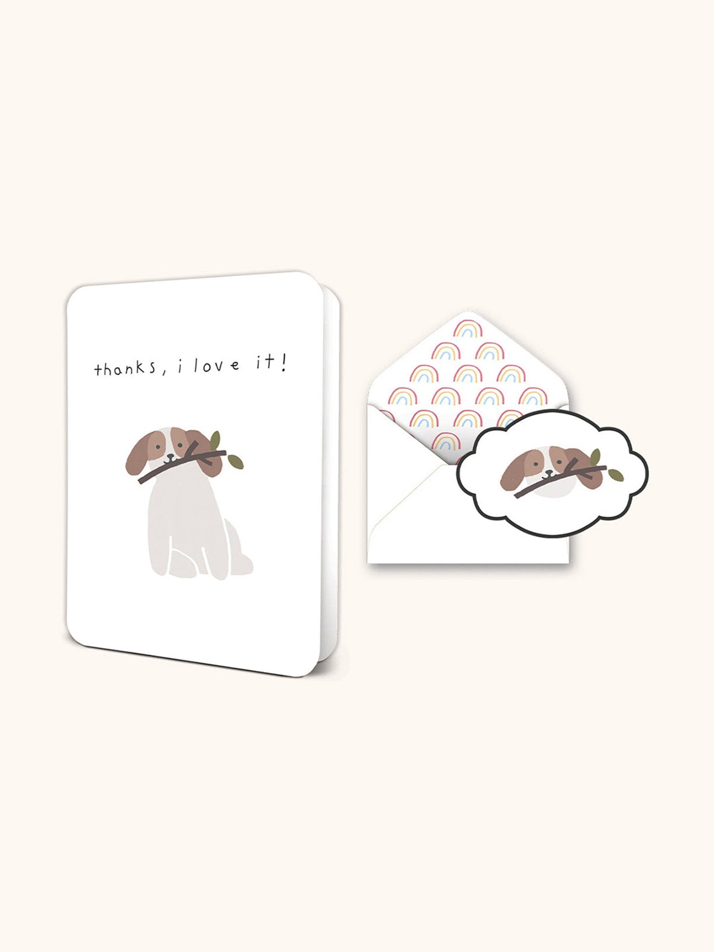 Thanks, I Love It (Dog) Deluxe Greeting Card