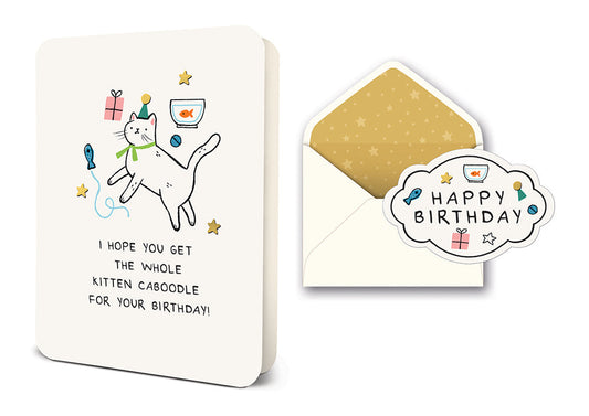 Whole Kitten Caboodle Deluxe Greeting Card
