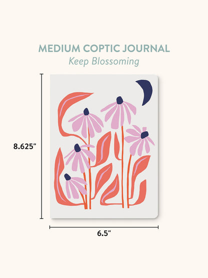 Keep Blossoming Medium Coptic-Bound Journal