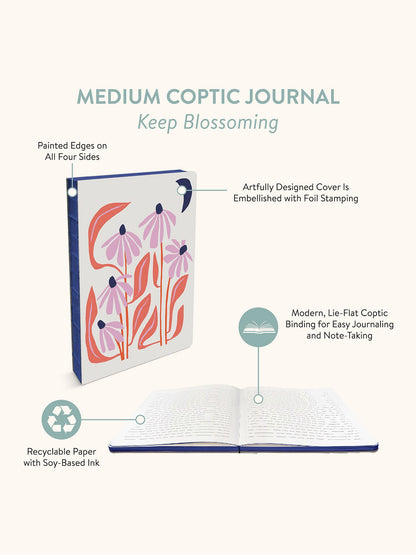 Keep Blossoming Medium Coptic-Bound Journal