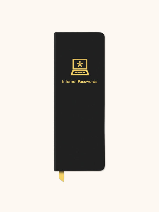 Black Password Jotter Journal
