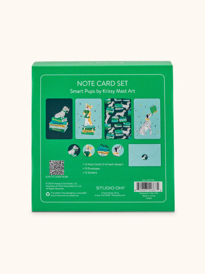 Smart Pups Note Card Set with Stickers