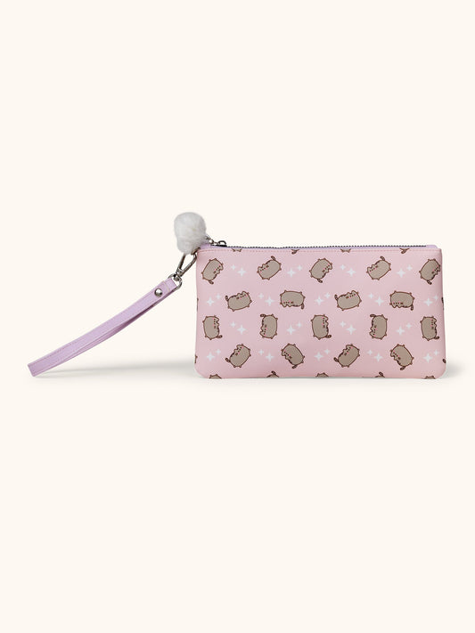 Pusheen Sparkles Pencil Pouch with Wrist Strap & Decorative Pull