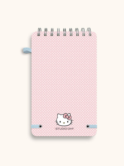 Hello Kitty Classic Pink Top-Spiral Notebook with Pen Loop
