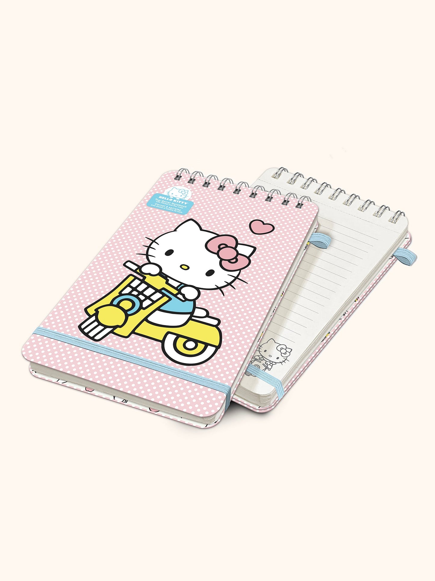 Hello Kitty Classic Pink Top-Spiral Notebook with Pen Loop