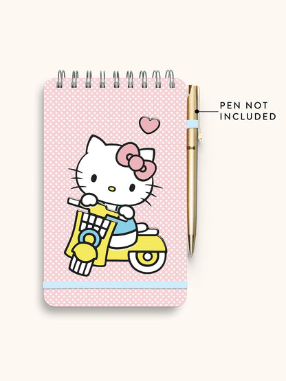 Hello Kitty Classic Pink Top-Spiral Notebook with Pen Loop