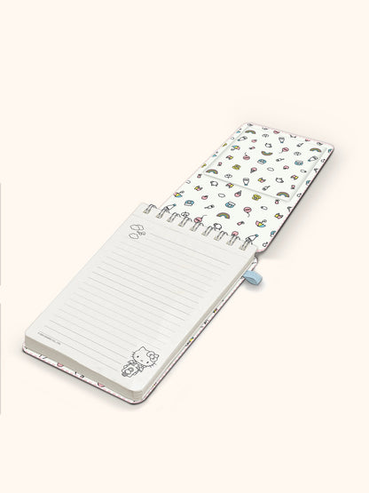 Hello Kitty Classic Pink Top-Spiral Notebook with Pen Loop