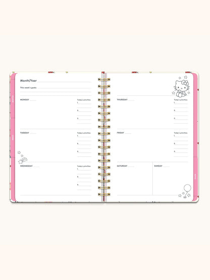Hello Kitty College Letters Undated Tri-Tab Planner