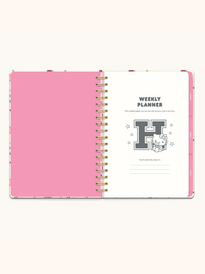 Hello Kitty College Letters Undated Tri-Tab Planner