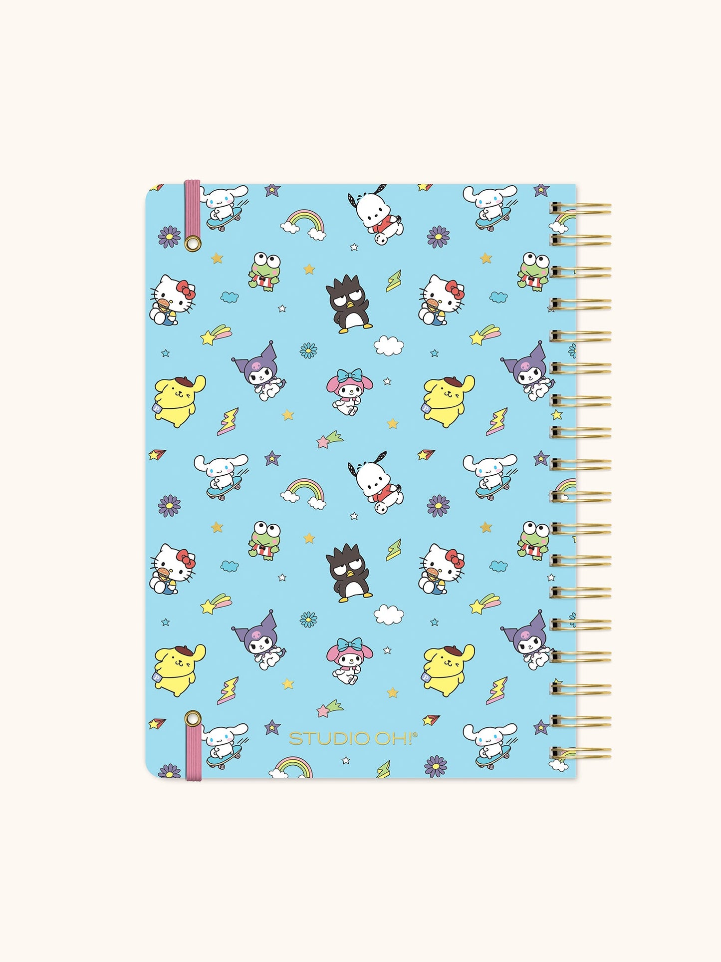 Hello Kitty and Friends College Letters Blue Undated Tri-Tab Planner