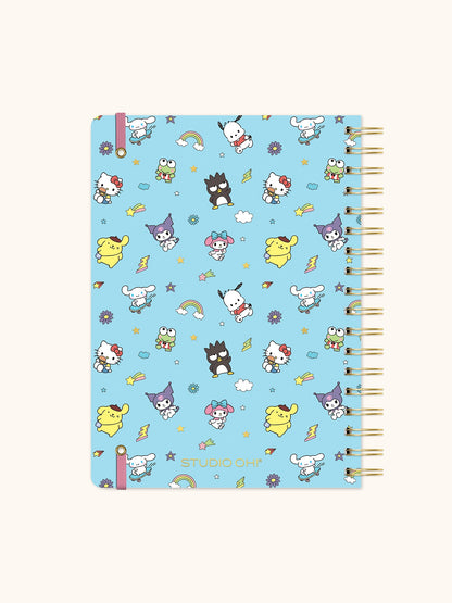Hello Kitty and Friends College Letters Blue Undated Tri-Tab Planner