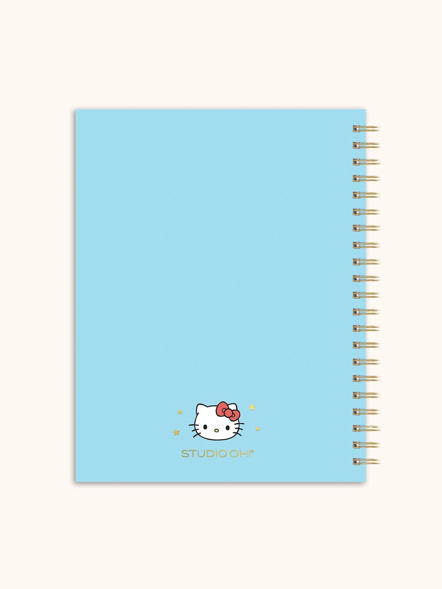 Hello Kitty and Friends College Letters Blue Extra-Large Spiral Notebook with Pocket & Sticker Sheet