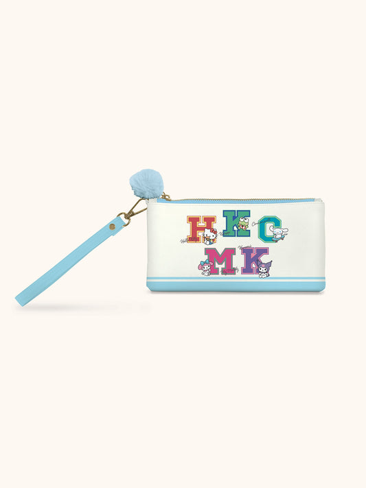 Hello Kitty and Friends College Letters Blue Pencil Pouch