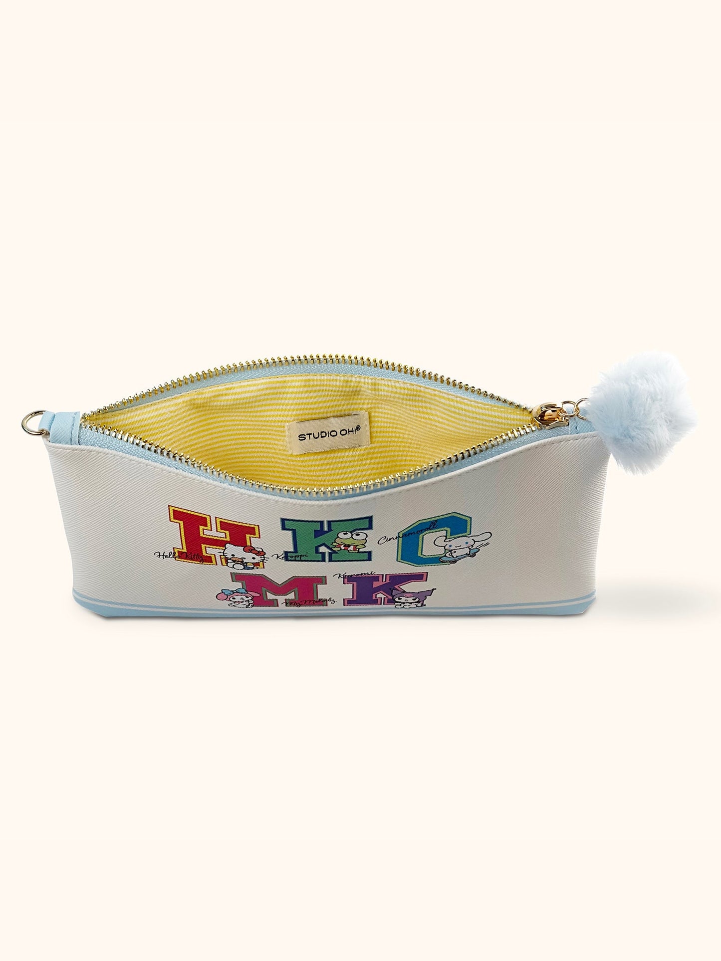 Hello Kitty and Friends College Letters Blue Pencil Pouch