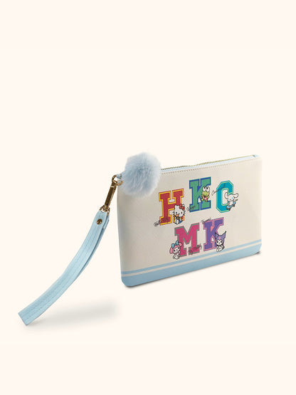 Hello Kitty and Friends College Letters Blue Pencil Pouch