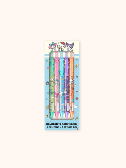 Hello Kitty and Friends College Letters Blue Gel Pen Set
