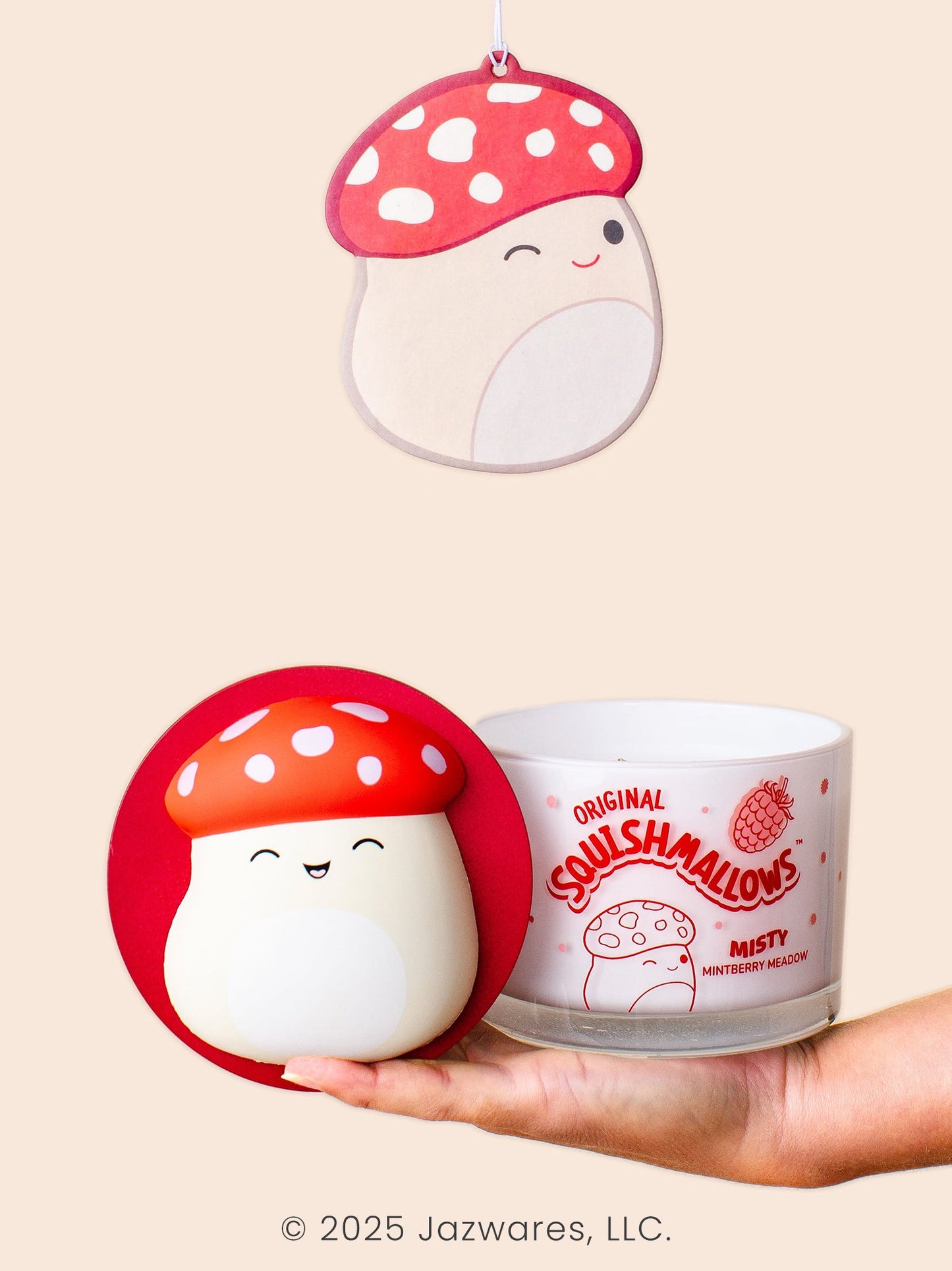 Squishmallows Malcolm Candle with Squishy Puff - Misty Mintberry Meadow