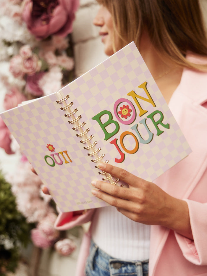 Bonjour Medium Spiral Notebook
