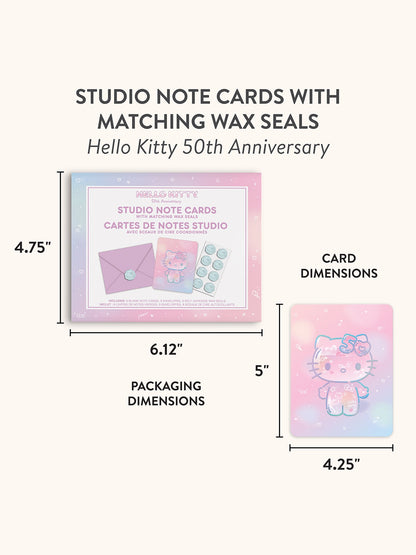 Hello Kitty 50th Anniversary Studio Note Cards with Matching Wax Seals