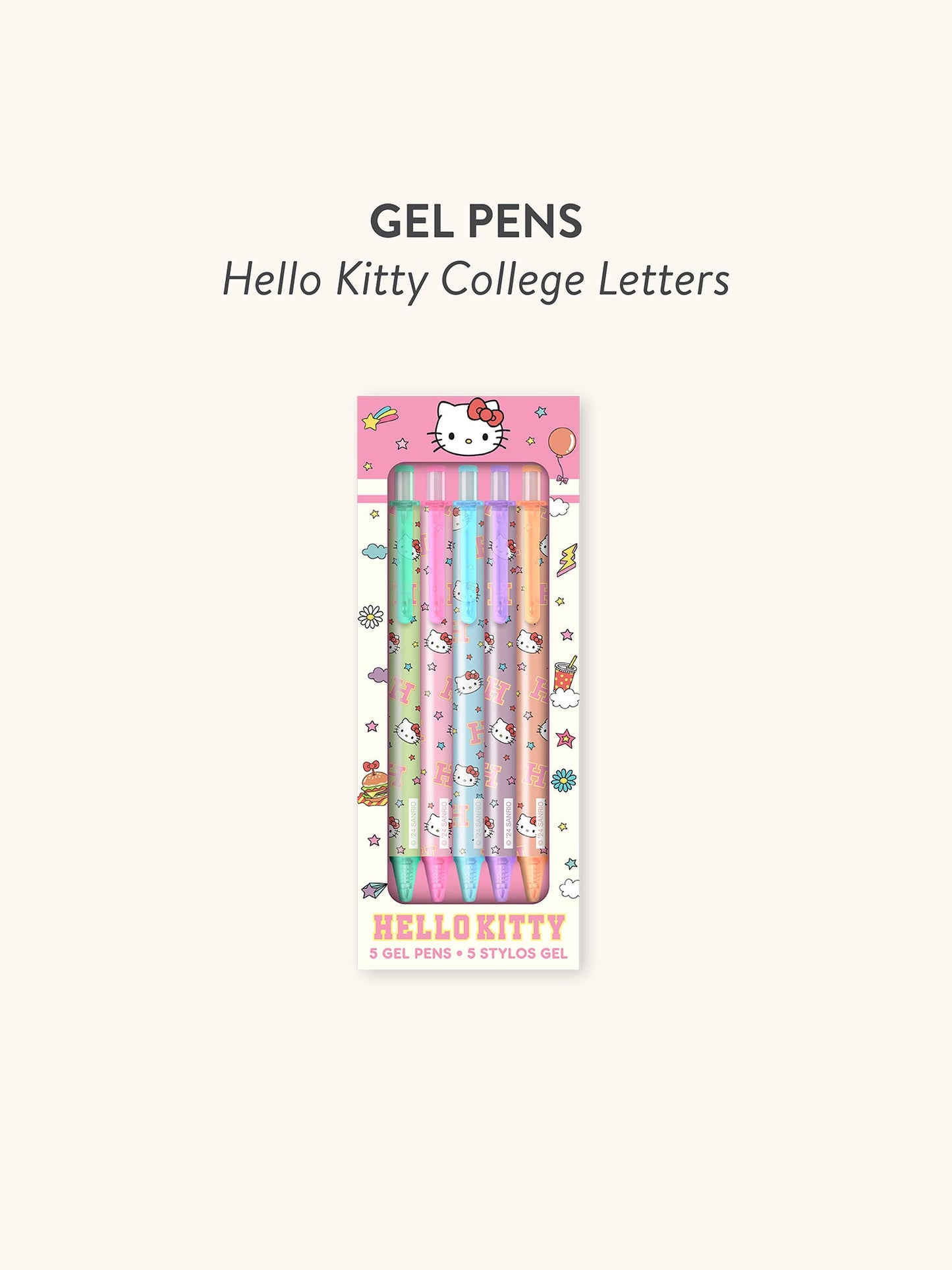 Hello Kitty College Letters Gel Pens